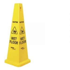 Oates Medium Caution Wet Floor Cone – 690mm High – YELLOW