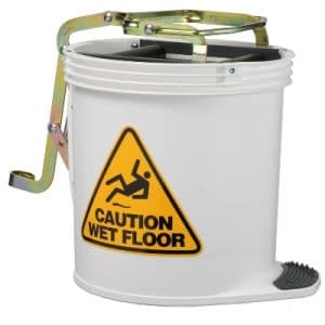 Oates Contractor Wringer Bucket – 15L – WHITE
