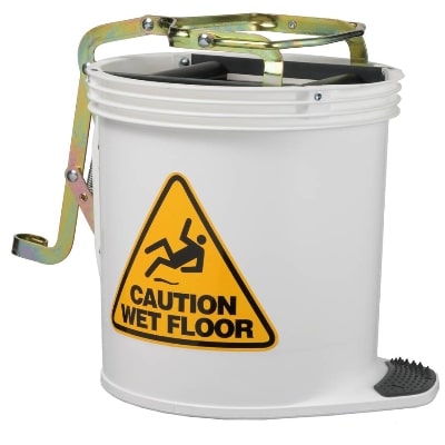 Oates Contractor Wringer Bucket - 15L - WHITE