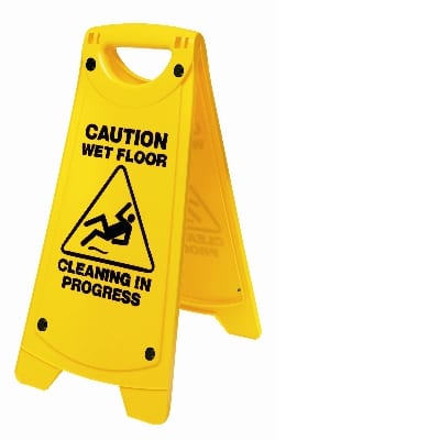 Oates Non Slip 'A' Frame Caution Wet Floor Sign - YELLOW