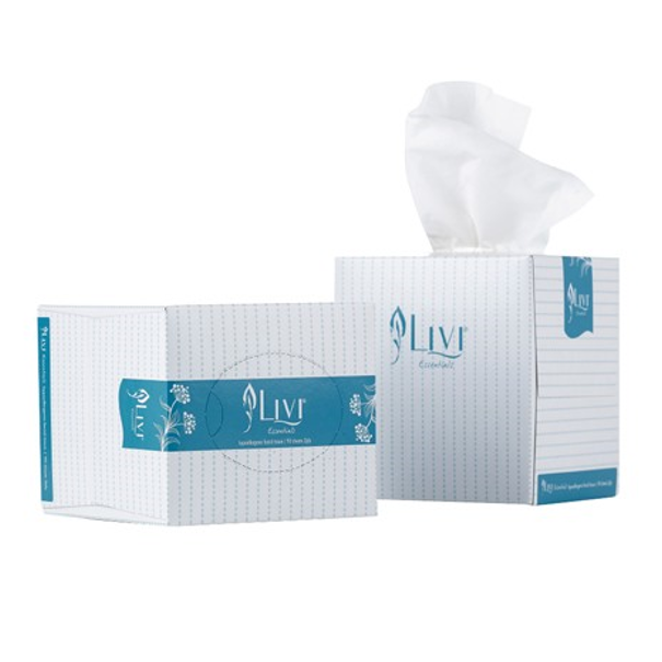 Livi Essentials Hypoallergenic Facial Tissue Cube 2ply 90s - Carton 24 ...