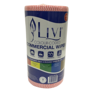 Livi Heavy Duty Wipes on a Roll – Red