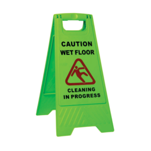 Sabco Non Slip ‘A’ Frame Caution Wet Floor Sign – GREEN
