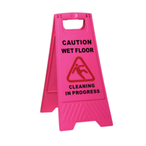 Sabco Non Slip ‘A’ Frame Caution Wet Floor Sign – PINK
