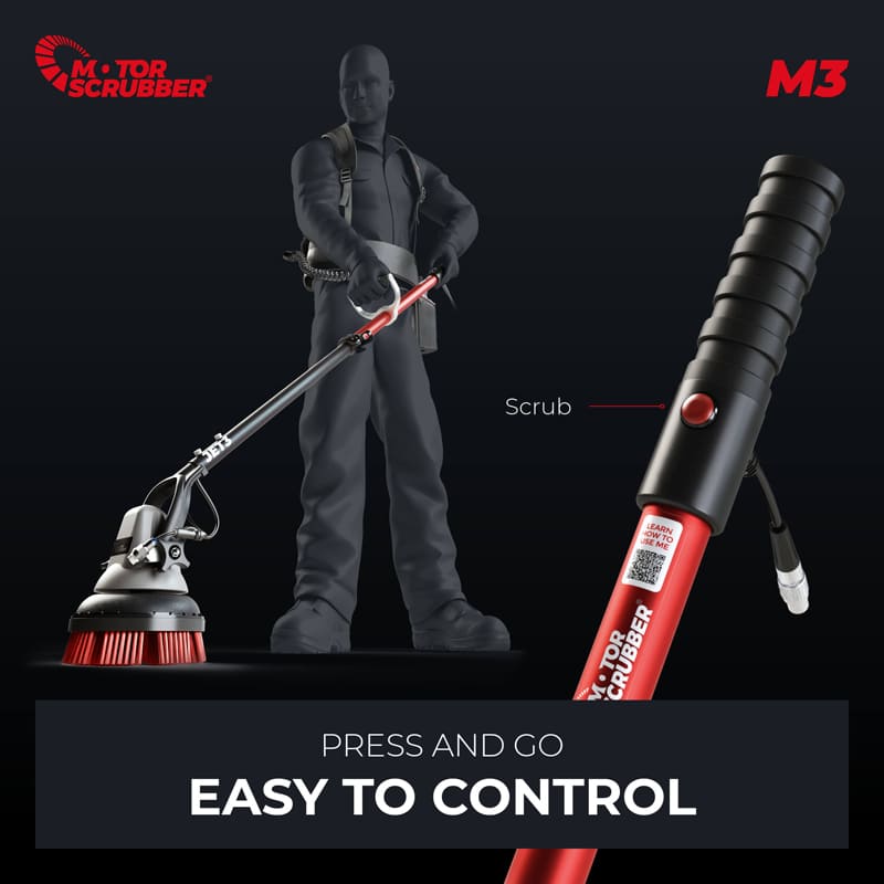 M3 Floor Scrubber Starter Kit, Medium Handle | MotorScrubber