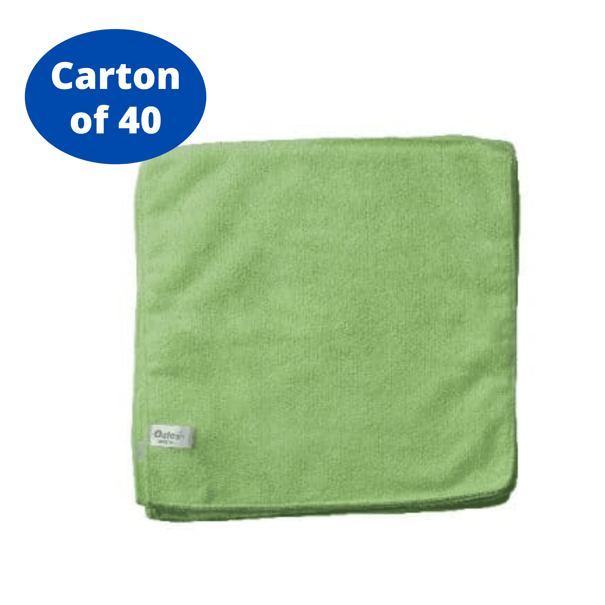 Oates Value Microfibre Cloths – GREEN – Carton of 40