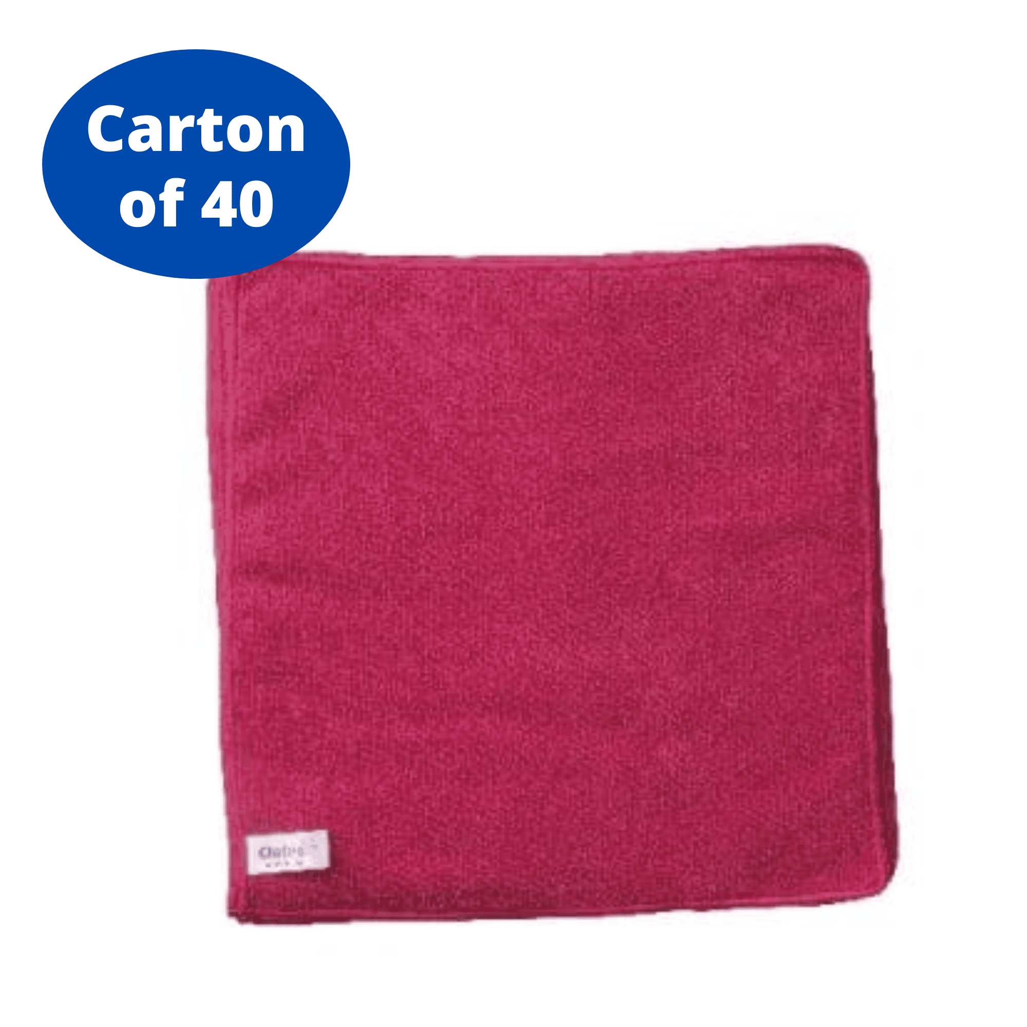 Oates Value Microfibre Cloths – RED – Carton of 40
