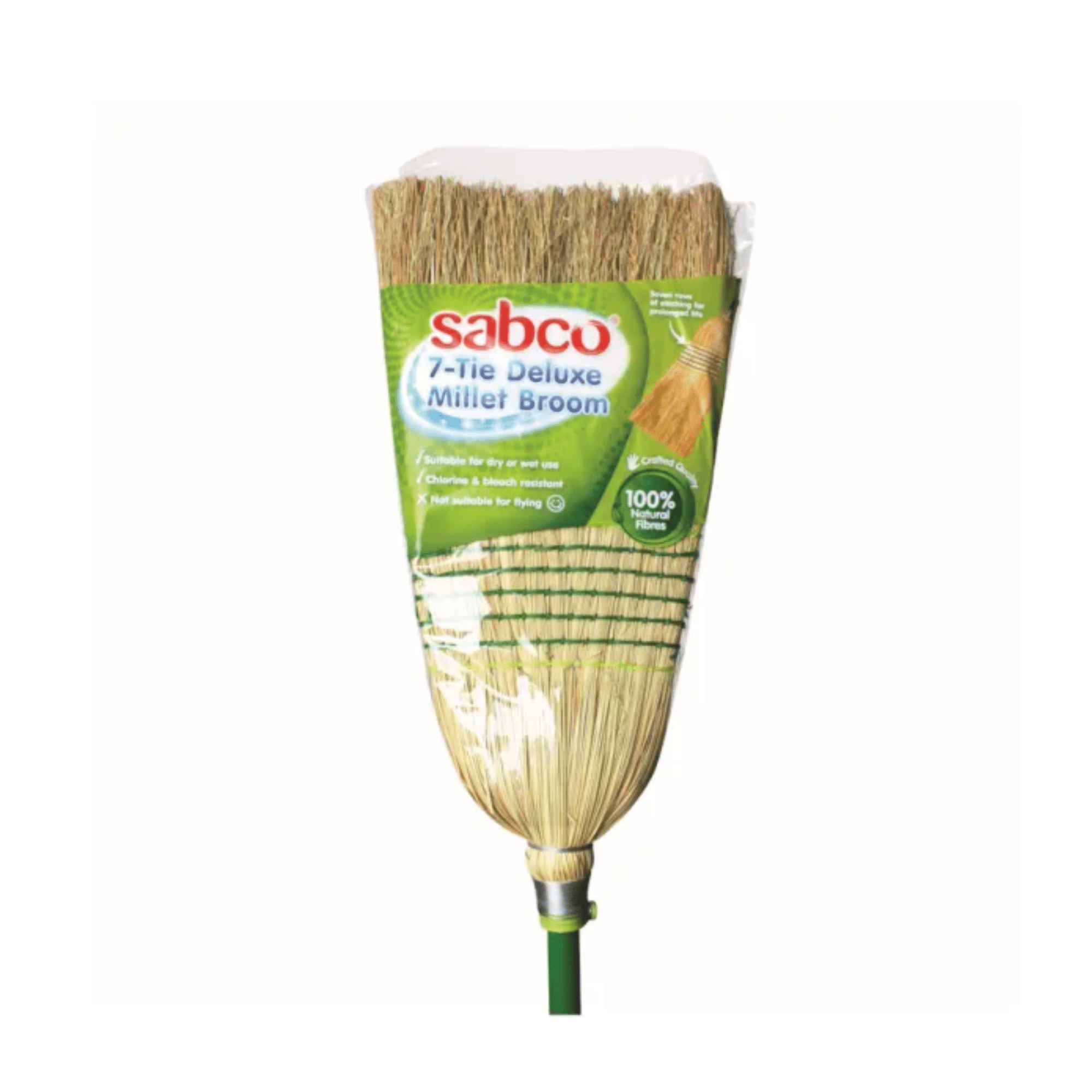 7 Tie Millet Broom – Premium – Sabco