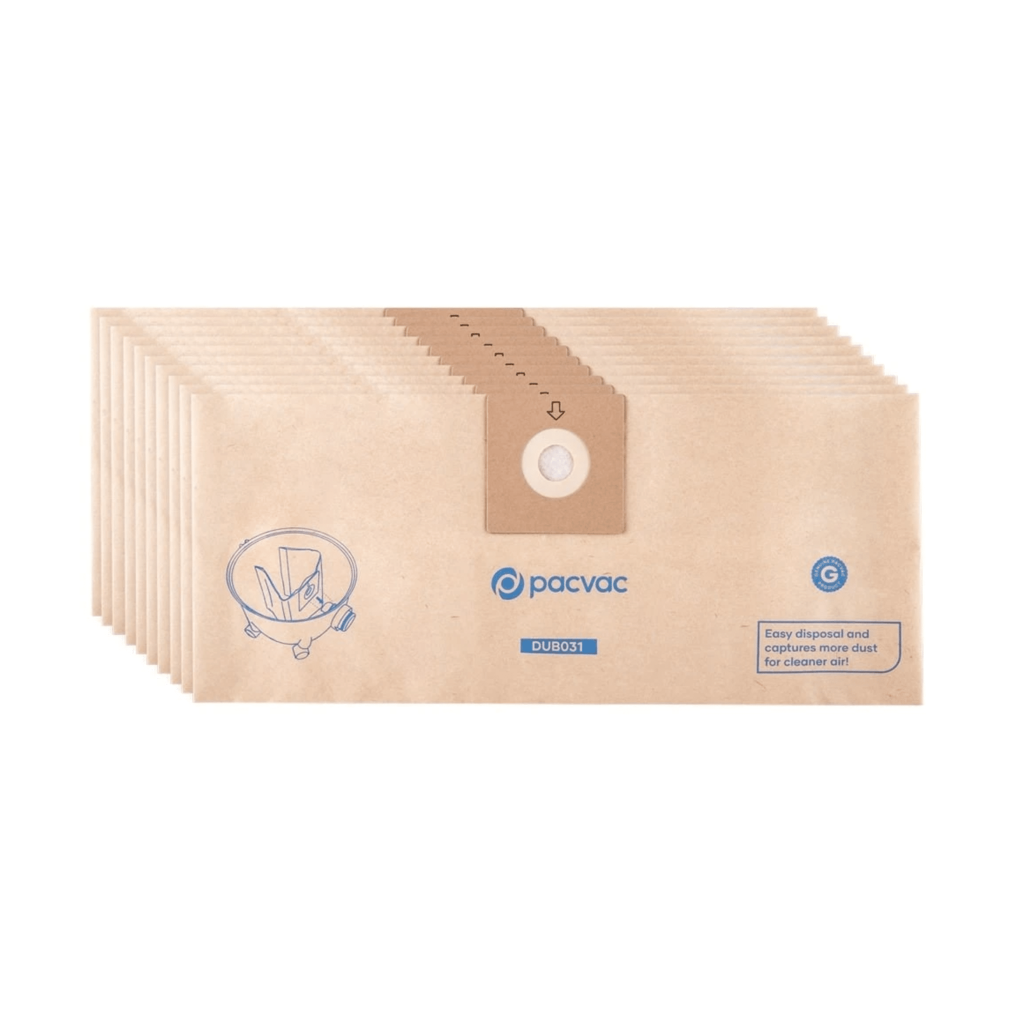 Pacvac Glide Paper Bags (pkt/10) Disposable