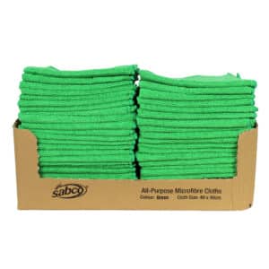 All Purpose Microfibre Cloths – 50 Pk Green