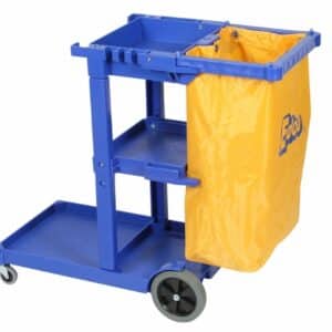 Janitors Cart with Lid – Blue