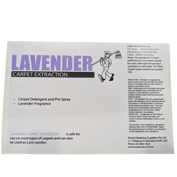 Lavender Carpet Extraction Liquid - 5 Ltr